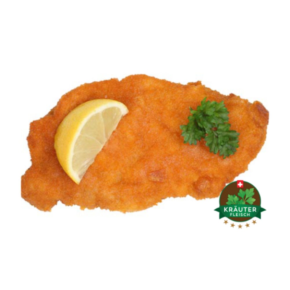  Schweins-Schnitzel (Unterspälte) paniert	